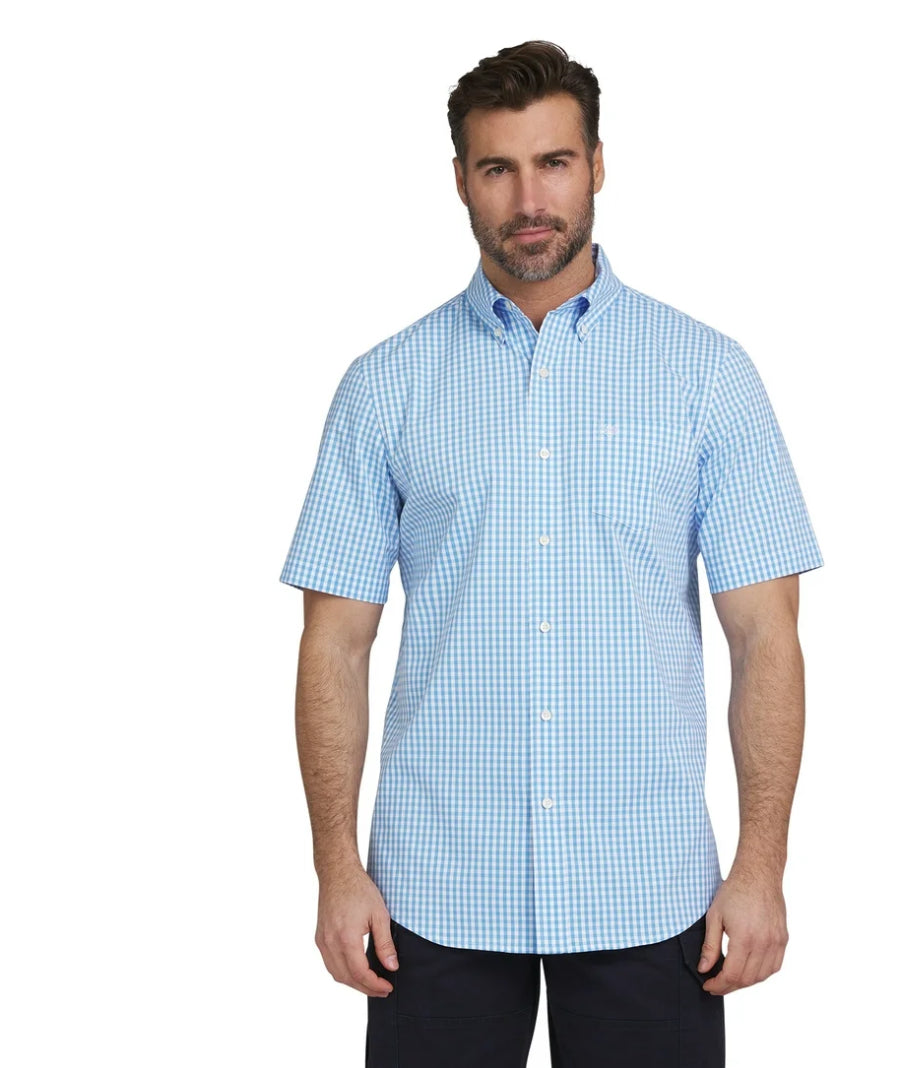Chaps Hombres & Hombres Grandes Fácil Cuidado Tejido Botón Abajo Camisa con Manga Corta, Tamaños S-2XL - Walmart.com