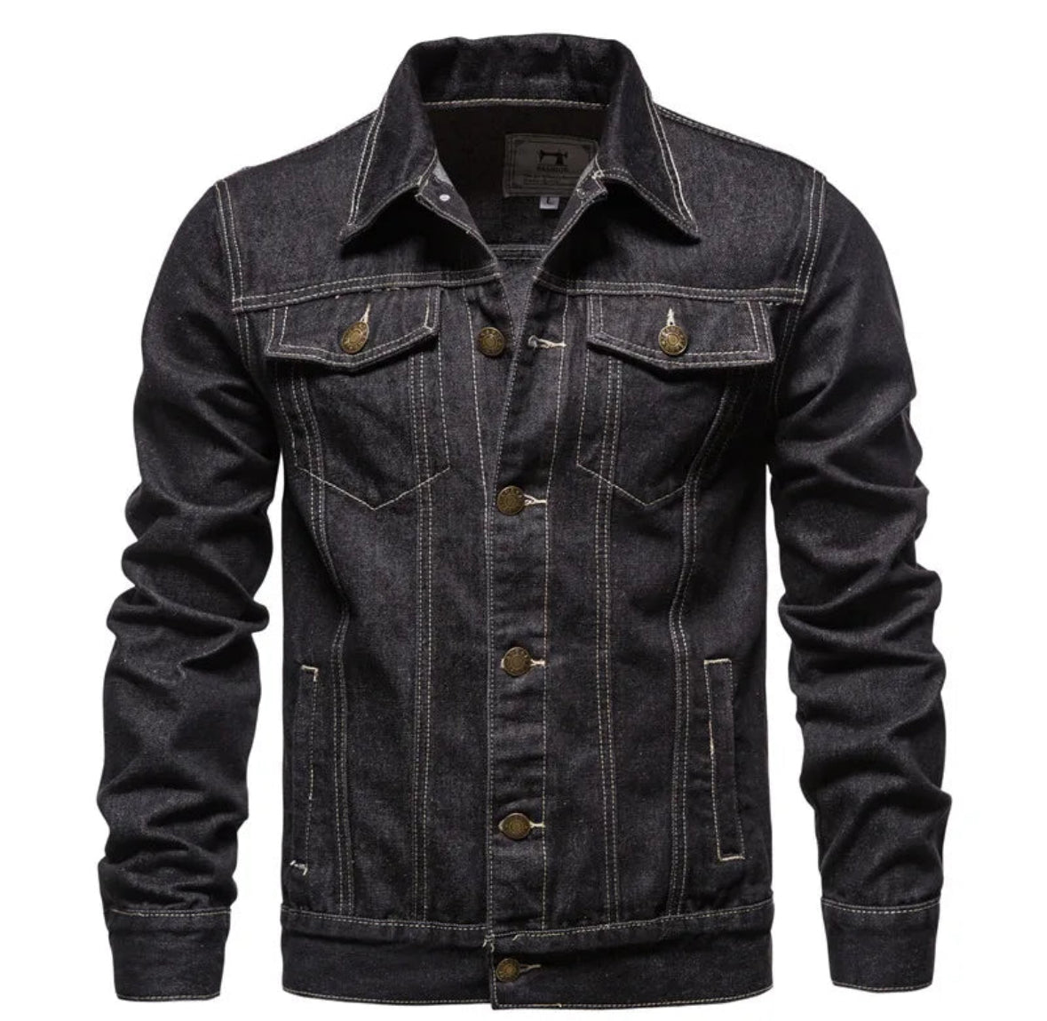 2023 Spring Men Solid Lapel Denim Jackets Fashion Motorcycle Jeans Jackets Hommes Slim Fit Cotton Casual Black Blue Coats