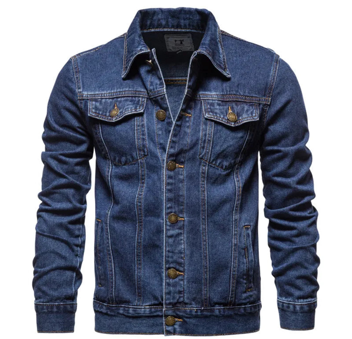 2023 Spring Men Solid Lapel Denim Jackets Fashion Motorcycle Jeans Jackets Hommes Slim Fit Cotton Casual Black Blue Coats
