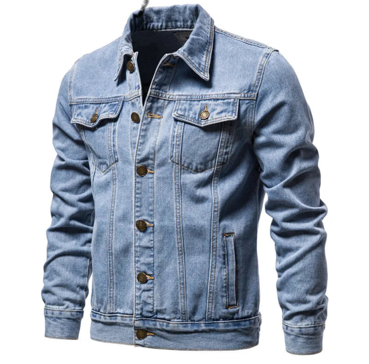 2023 Spring Men Solid Lapel Denim Jackets Fashion Motorcycle Jeans Jackets Hommes Slim Fit Cotton Casual Black Blue Coats