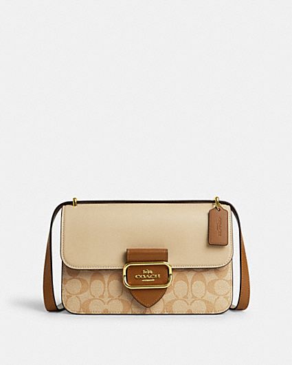 Morgan Square Crossbody Bag In Blocked Signature Canvas