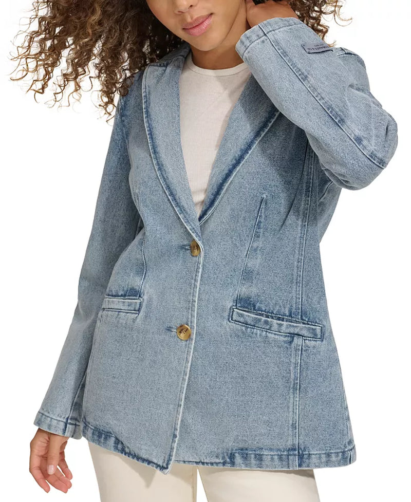 Women'S Cotton Denim Blazer