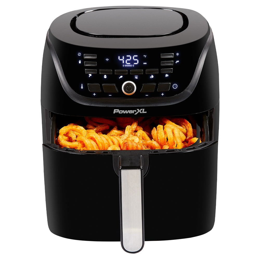 New PowerXL 8-Qt Digital Vortex™ Air Fryer SmartTech with 10 Quick-Touch Presets, Black, AF-E8001-C