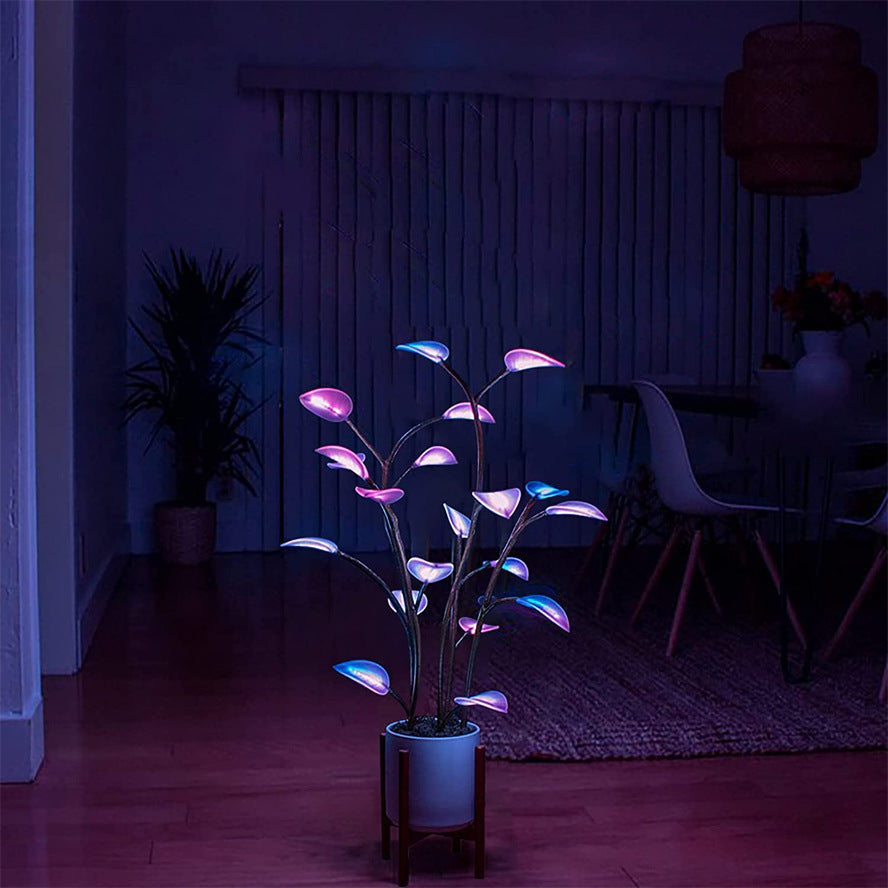 Lámpara de plantas, luces LED de noche, plantas de interior artificiales, lámparas de plantas bonsái, decoración LED para decoración del hogar, luces de plantas para dormitorio, decoración