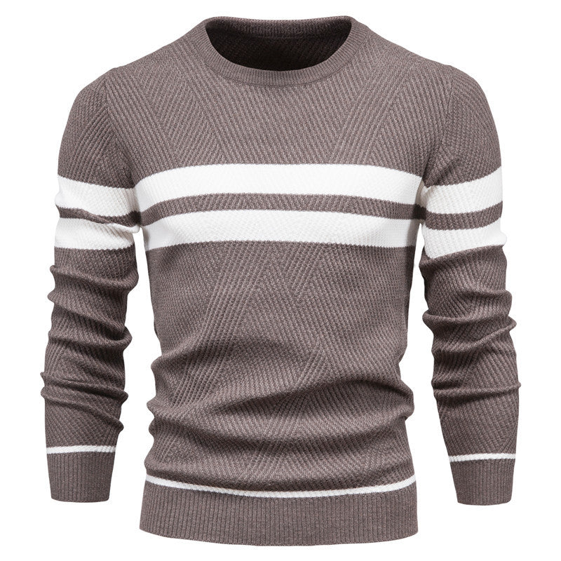 Autumn and winter men's casual striped men's sweater