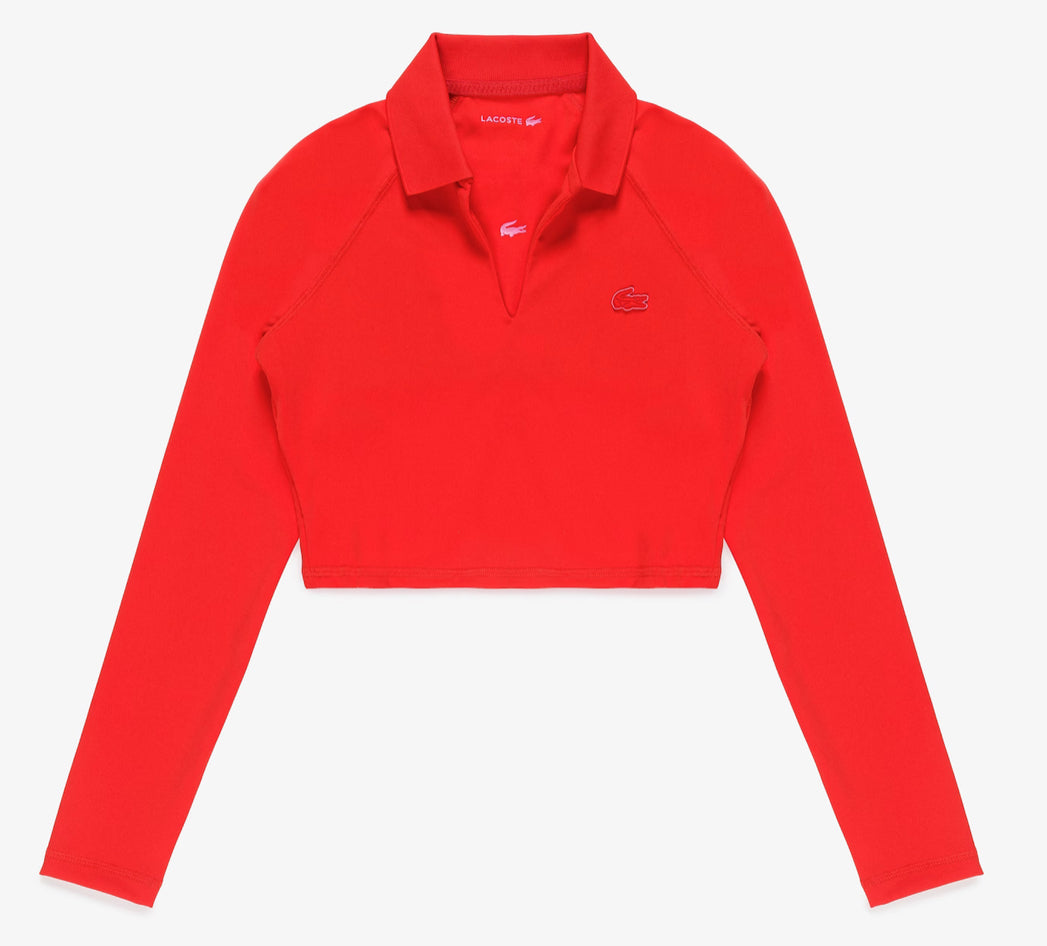 Women’s Long Sleeve Cropped Polo Shirt - Women's Polo Shirts - New In 2024 | Lacoste