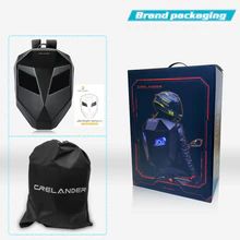 Mochila Led con pantalla para jinete, motocicleta, locomotora, pantalla de viaje deslumbrantemente fresca, ojos luminosos