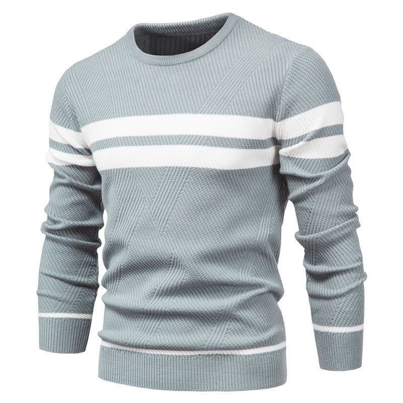 Autumn and winter men's casual striped men's sweater