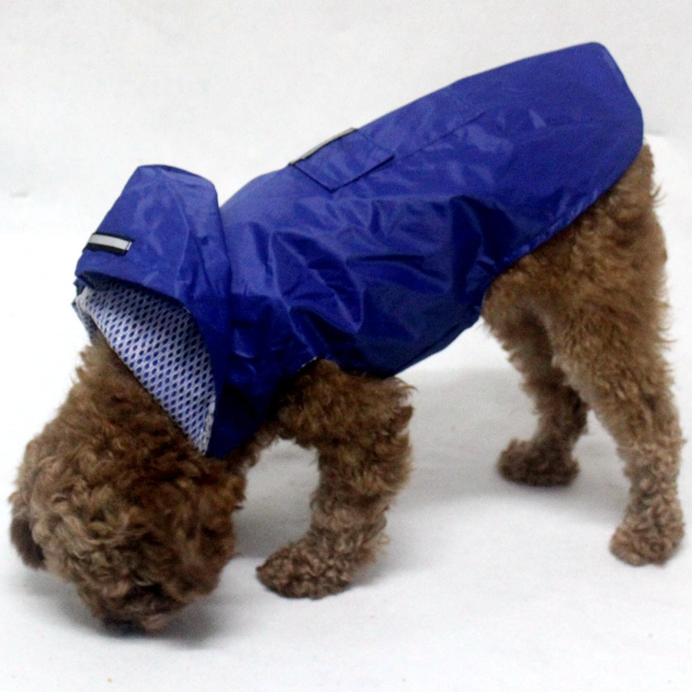 Pet Reflective Big Dog Rainwear Dog Rainwear Super Waterproof Cap All-in-One Dog Clothes