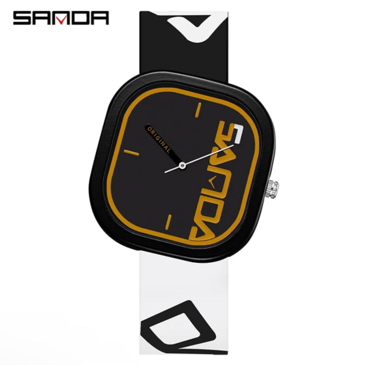 SANDA Brand Fashion Sports Quartz Watch Men Luxury Casual Waterproof Silicone Strap Men Clock  Simple Design Men Wristwatch 3203