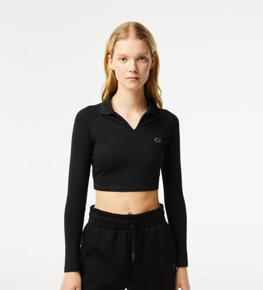 Women’s Long Sleeve Cropped Polo Shirt - Women's Polo Shirts - New In 2024 | Lacoste