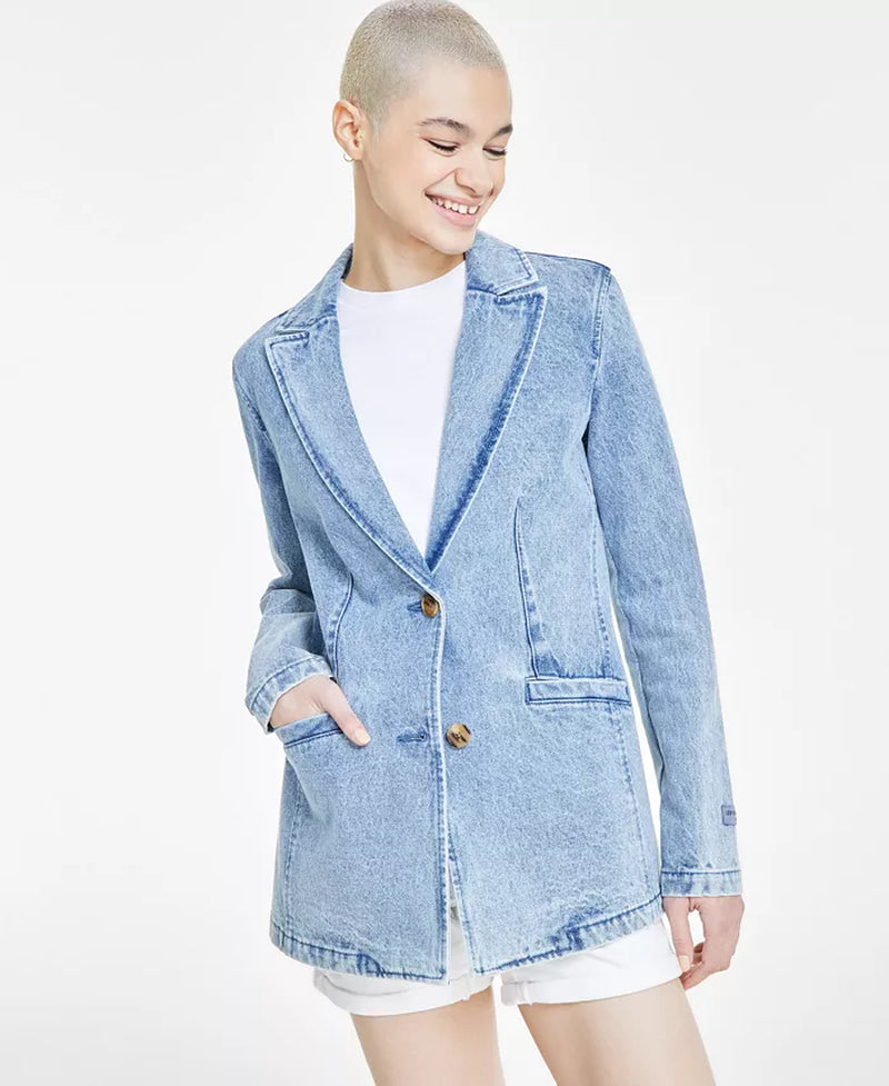 Women'S Cotton Denim Blazer