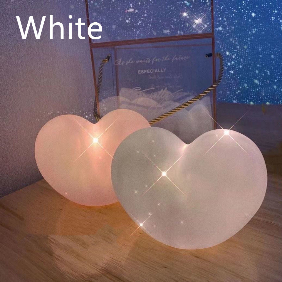 Luz nocturna para niños, regalo para niñas, mesita de noche, dormitorio, lámpara LED de corazón de amor, luz alimentada por batería, luces de hadas de decoración