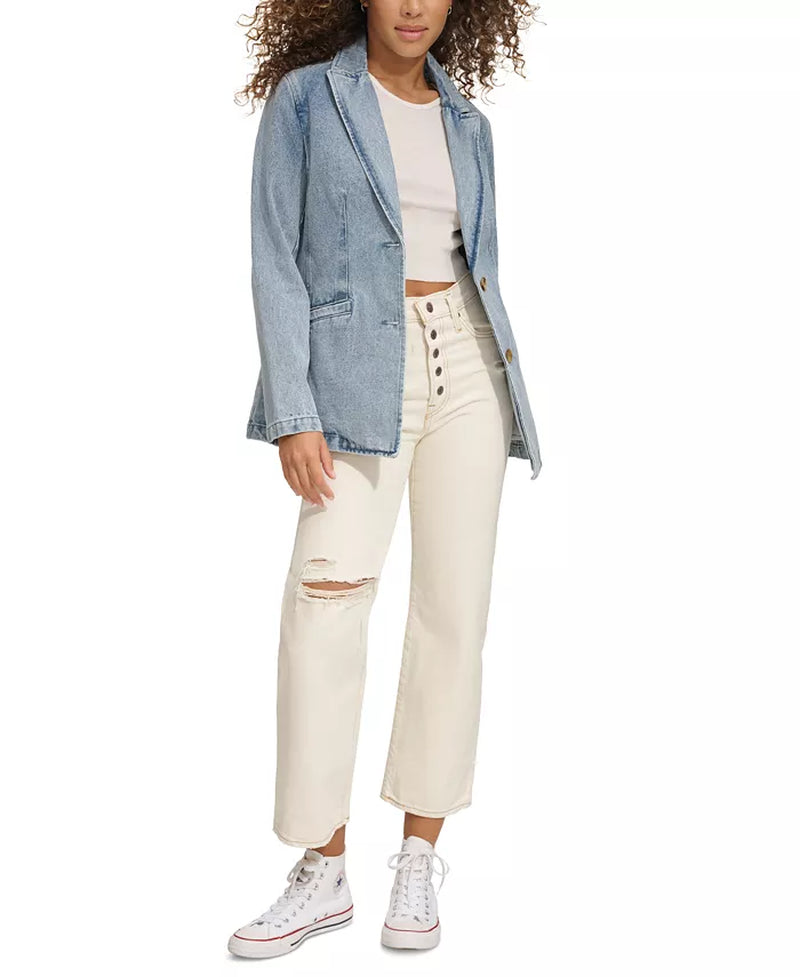 Women'S Cotton Denim Blazer