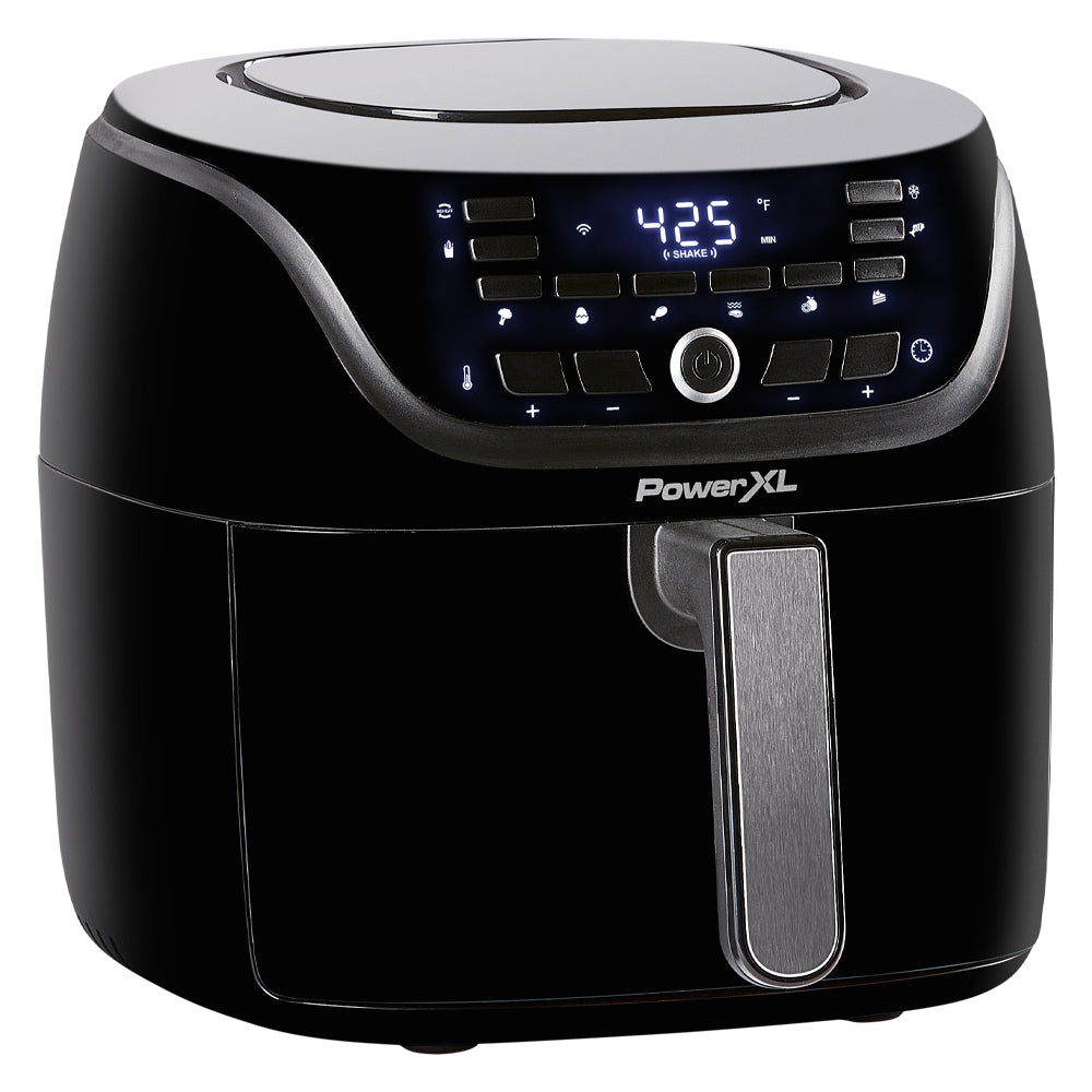 New PowerXL 8-Qt Digital Vortex™ Air Fryer SmartTech with 10 Quick-Touch Presets, Black, AF-E8001-C