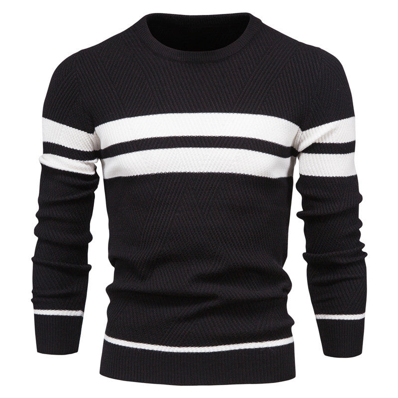 Autumn and winter men's casual striped men's sweater