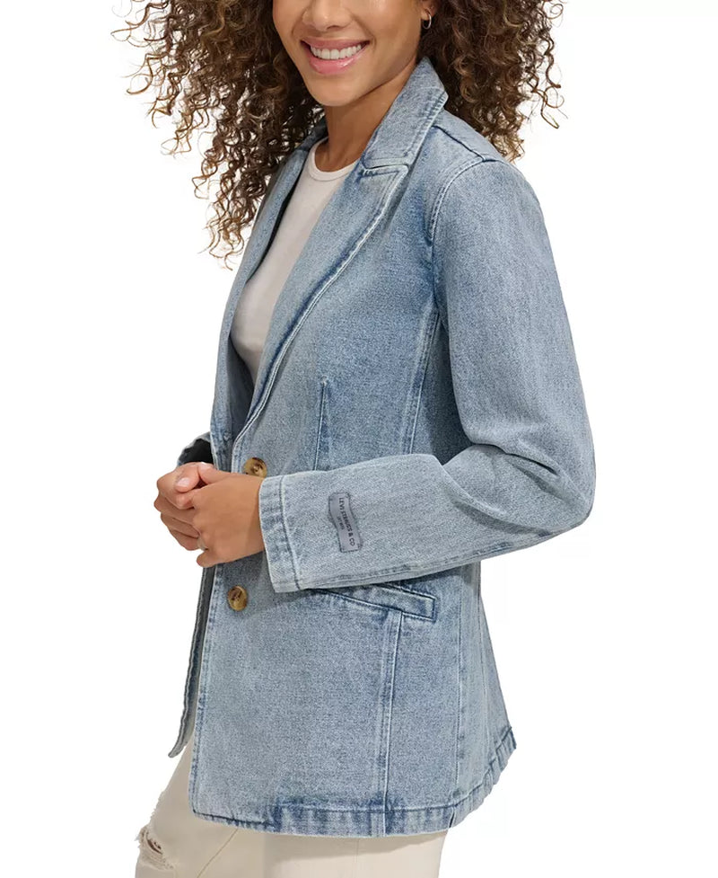 Women'S Cotton Denim Blazer