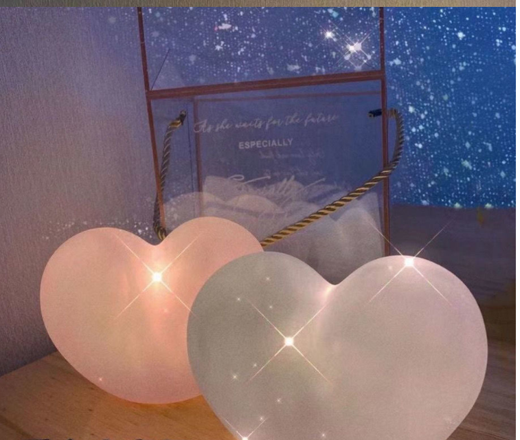 Night Light For Children Kids Baby Girls Gift Bedside Bedroom LED Love Heart Lamp Battery Powered Light Decoration Fairy Lights