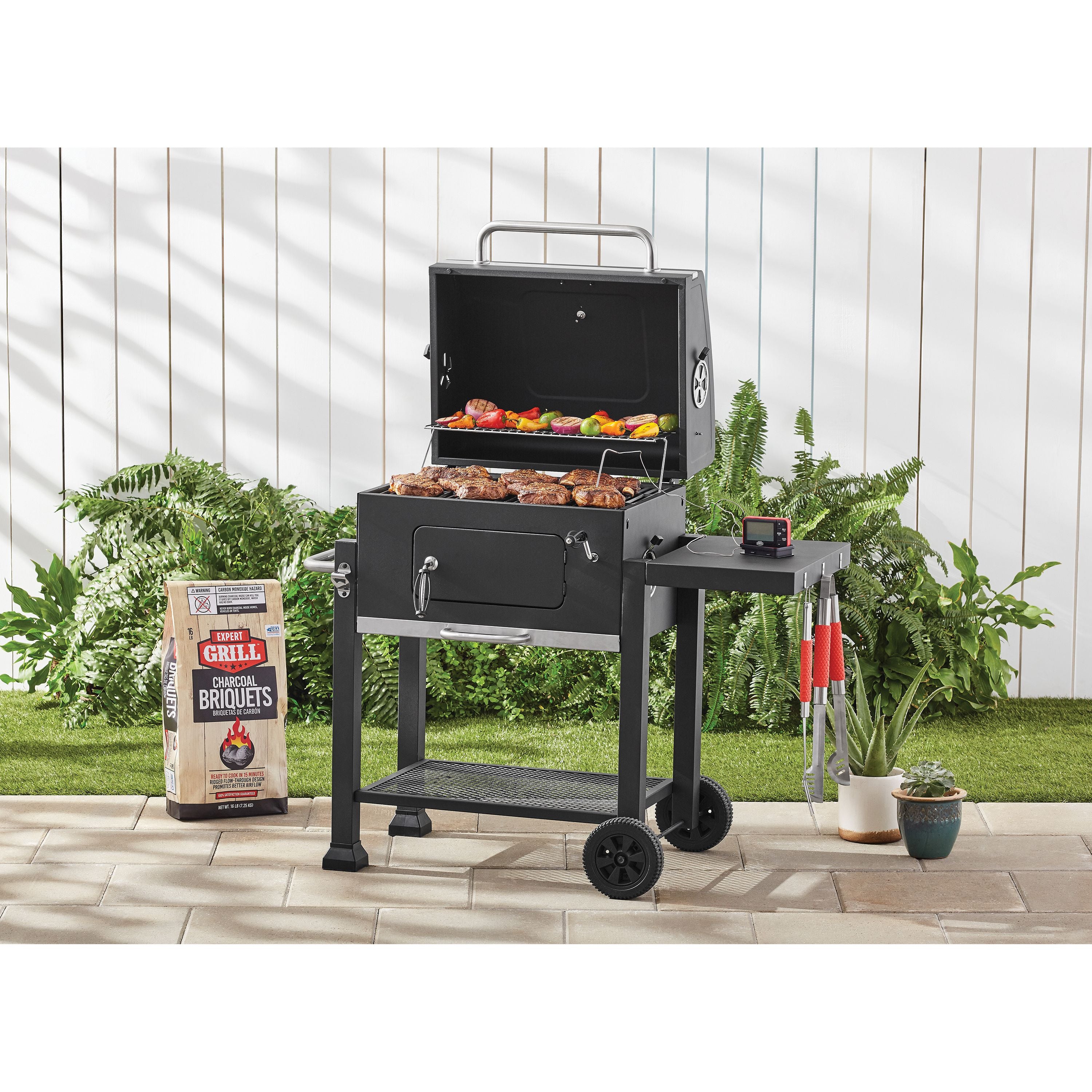 Expert Grill Heavy Duty 24-inch Charcoal Grill, Black