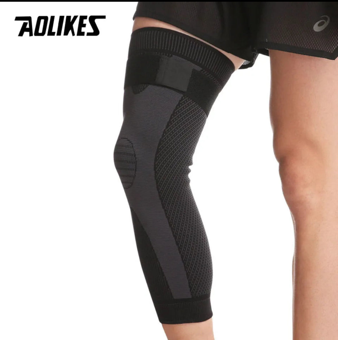 AOLIKES 1PCS Sports Knee Brace Long Sleeve Cycling Running Workout Gym Sports Knee Pad Fitness Compression Knee Support