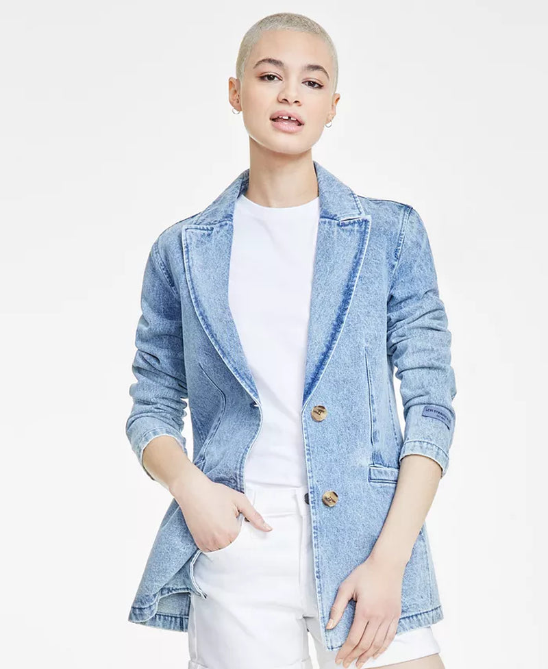 Women'S Cotton Denim Blazer