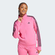 adidas Primegreen Essentials Warm-Up Slim 3-Stripes Track Jacket - Black | Women's Lifestyle | adidas US