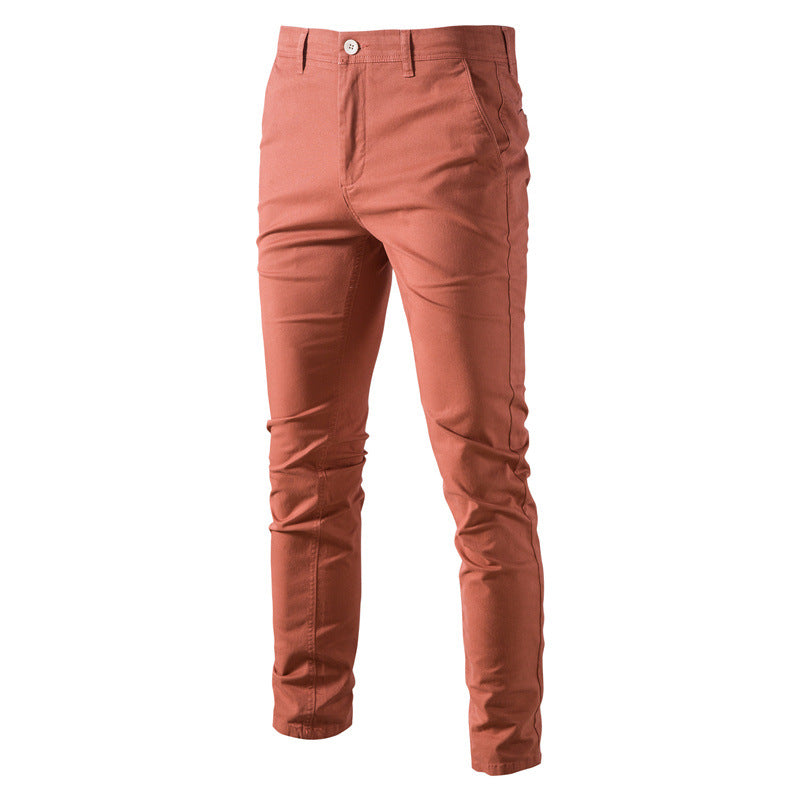 Nuevos pantalones gruesos combinables a la moda de Color liso para hombre