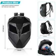 Mochila Led con pantalla para jinete, motocicleta, locomotora, pantalla de viaje deslumbrantemente fresca, ojos luminosos