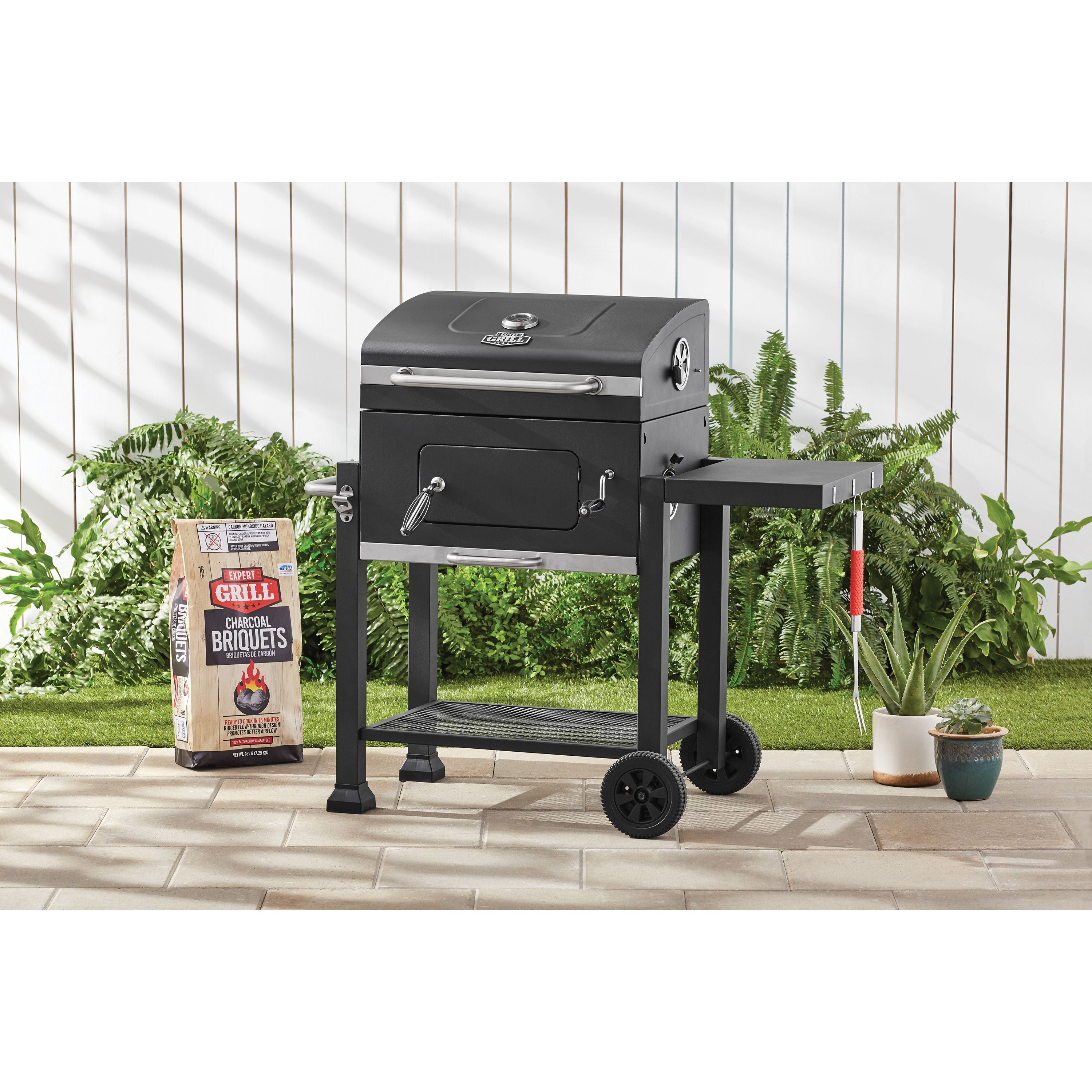 Expert Grill Heavy Duty 24-inch Charcoal Grill, Black