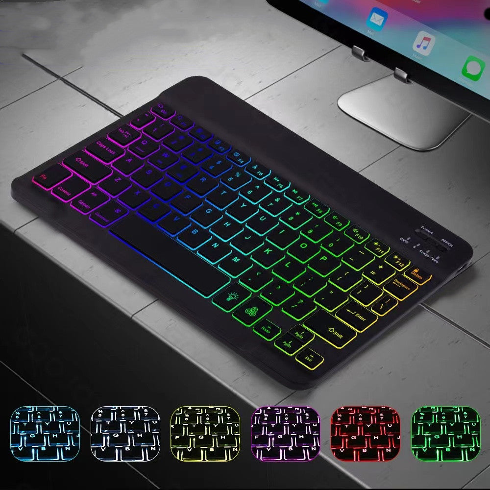 Teclado Bluetooth emisor de luz colorida