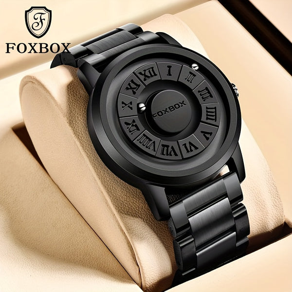 Mens Magnetic Bead Watch with Cool Rotating Dial Design